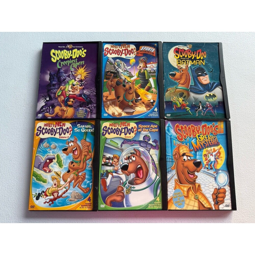 Scooby-Doo DVD Lot of 6 - What's New, Meets Batman & More Cartoon Collection.